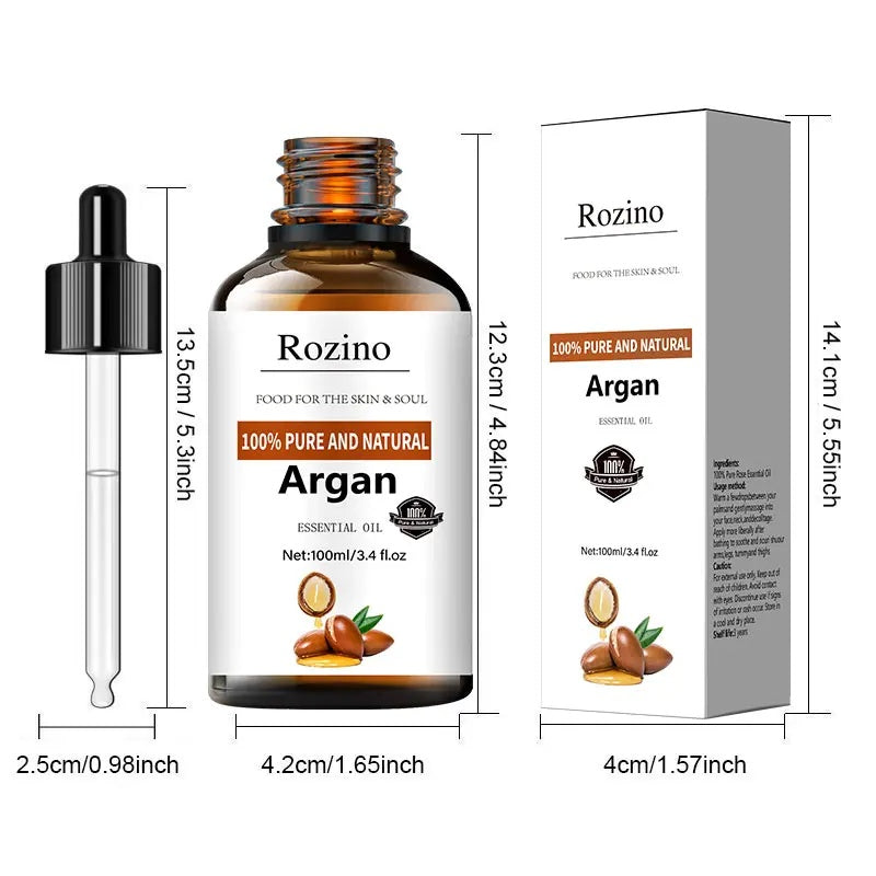 Rozino Pure Natural Argan Oil Hair Serum with SPF 15 - Curly Hair Treatment