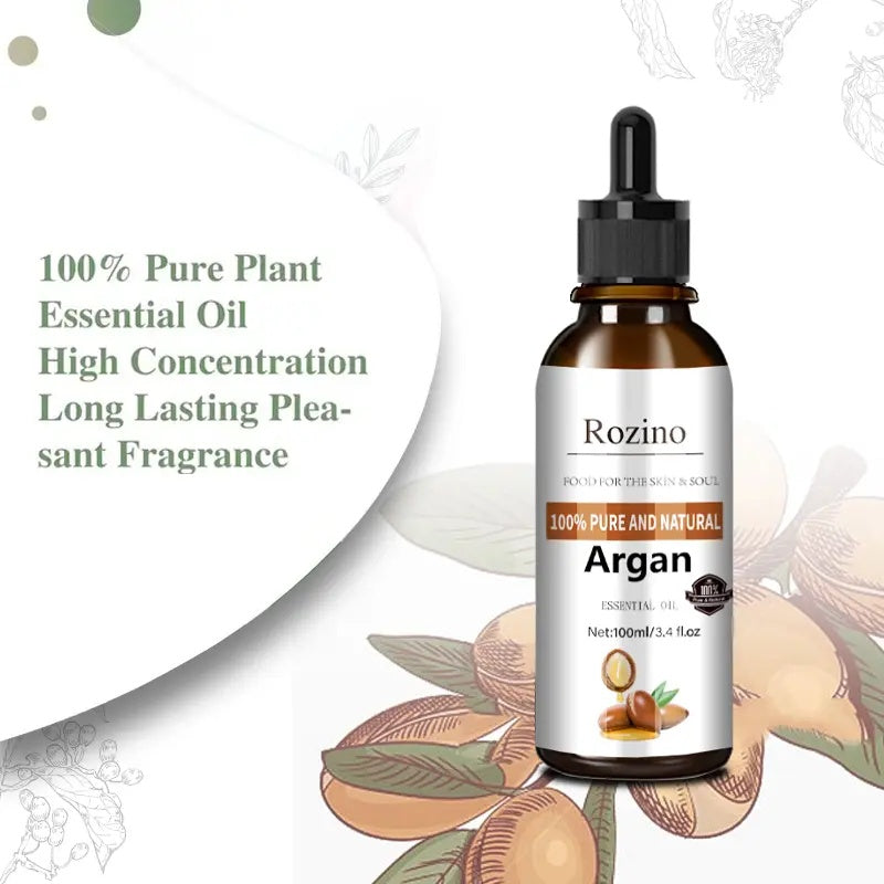Rozino Pure Natural Argan Oil Hair Serum with SPF 15 - Curly Hair Treatment