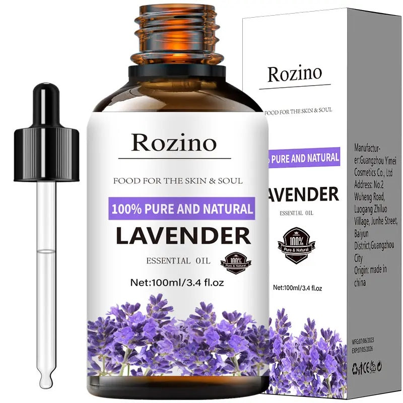 Rozino Pure Natural Lavender Essential Oil - Scalp & Skin Soothing Serum, 100ml