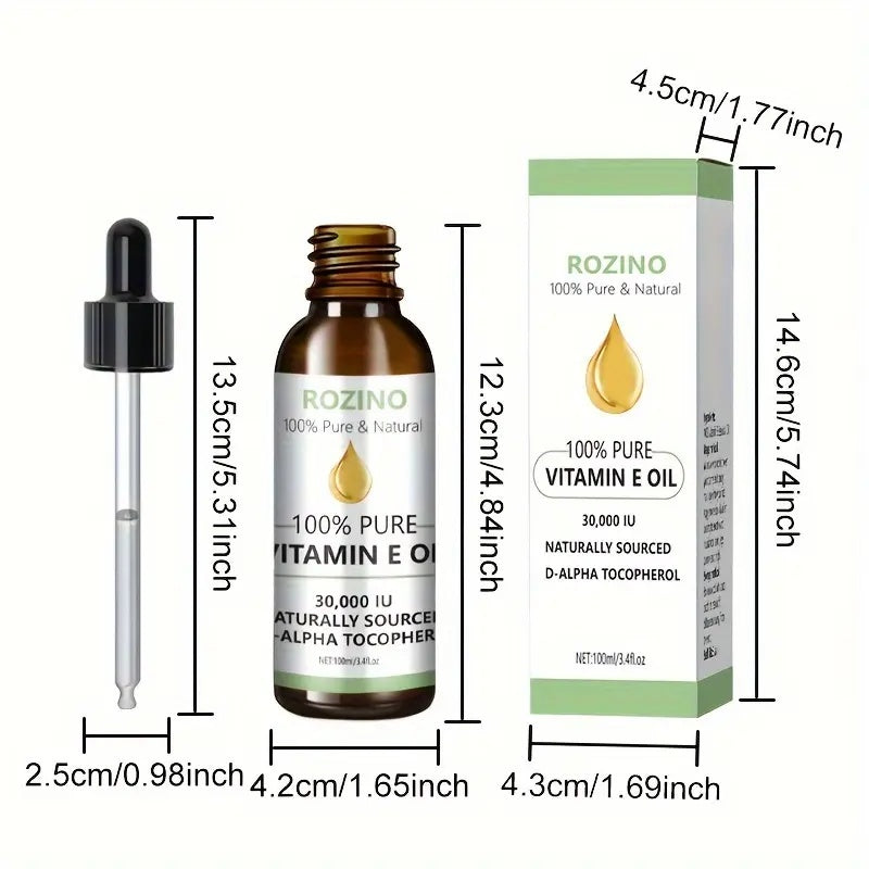 Rozino Pure Natural Vitamin E Oil for Skin Repair & Hair Care