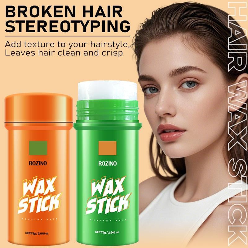 ROZINO 2-Piece Hair Wax Stick with Coconut Oil for Flyaways & Edge Frizz