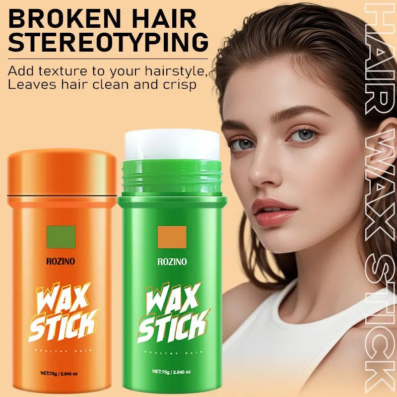 ROZINO 2-Piece Hair Wax Stick with Coconut Oil for Flyaways & Edge Frizz