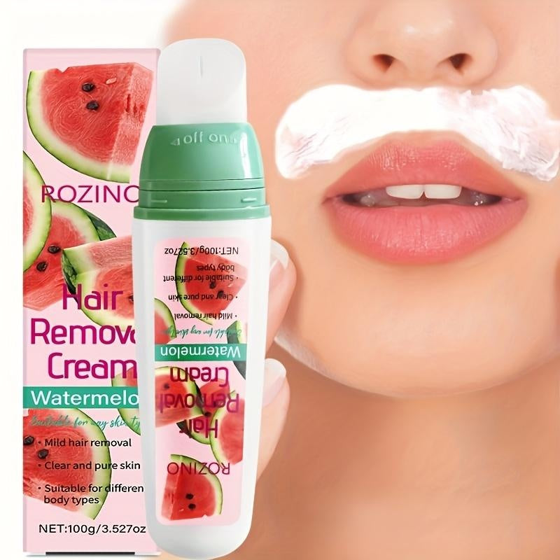 Rozino 3-in-1 Watermelon Hair Removal Cream - Remove, Moisturize & Soothe