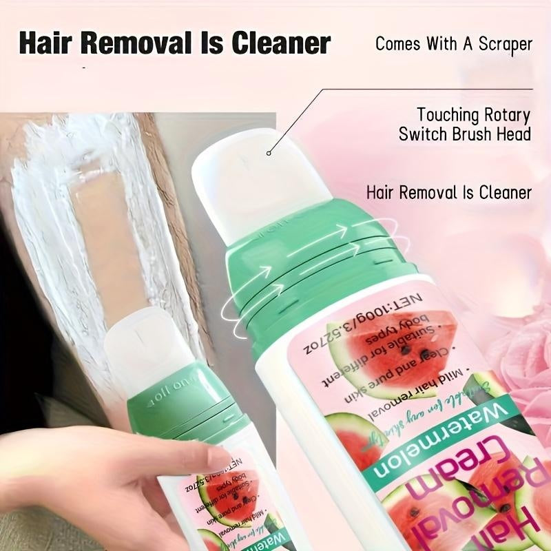 Rozino 3-in-1 Watermelon Hair Removal Cream - Remove, Moisturize & Soothe