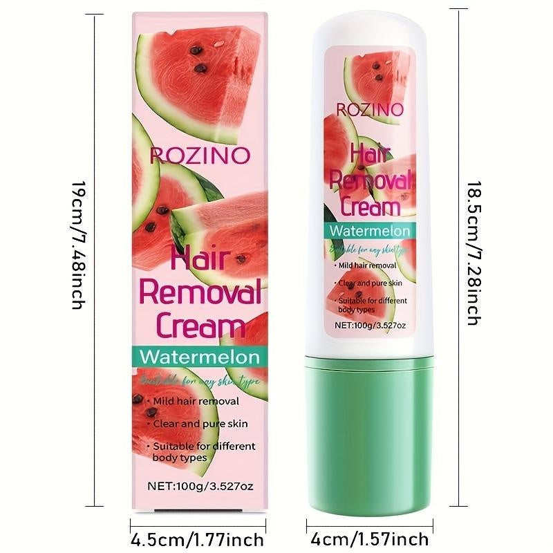 Rozino 3-in-1 Watermelon Hair Removal Cream - Remove, Moisturize & Soothe