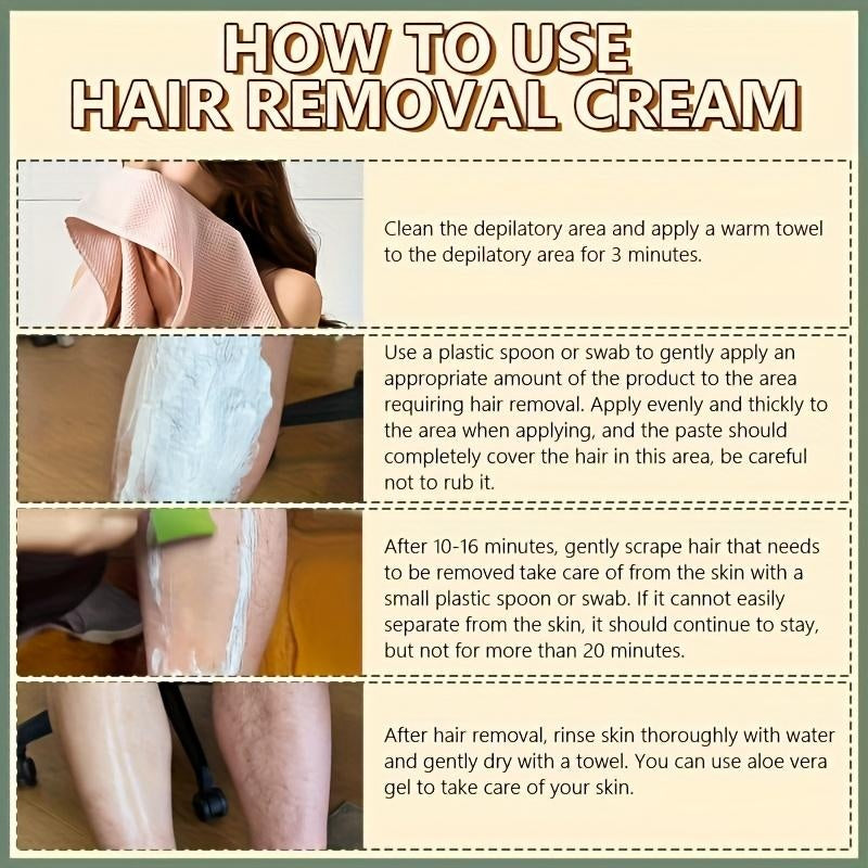 Rozino 3-in-1 Watermelon Hair Removal Cream - Remove, Moisturize & Soothe