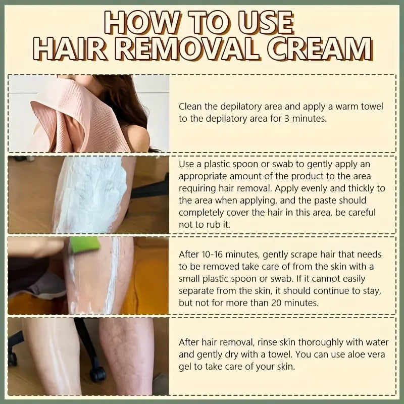 Rozino 3-in-1 Watermelon Hair Removal Cream - Remove, Moisturize & Soothe