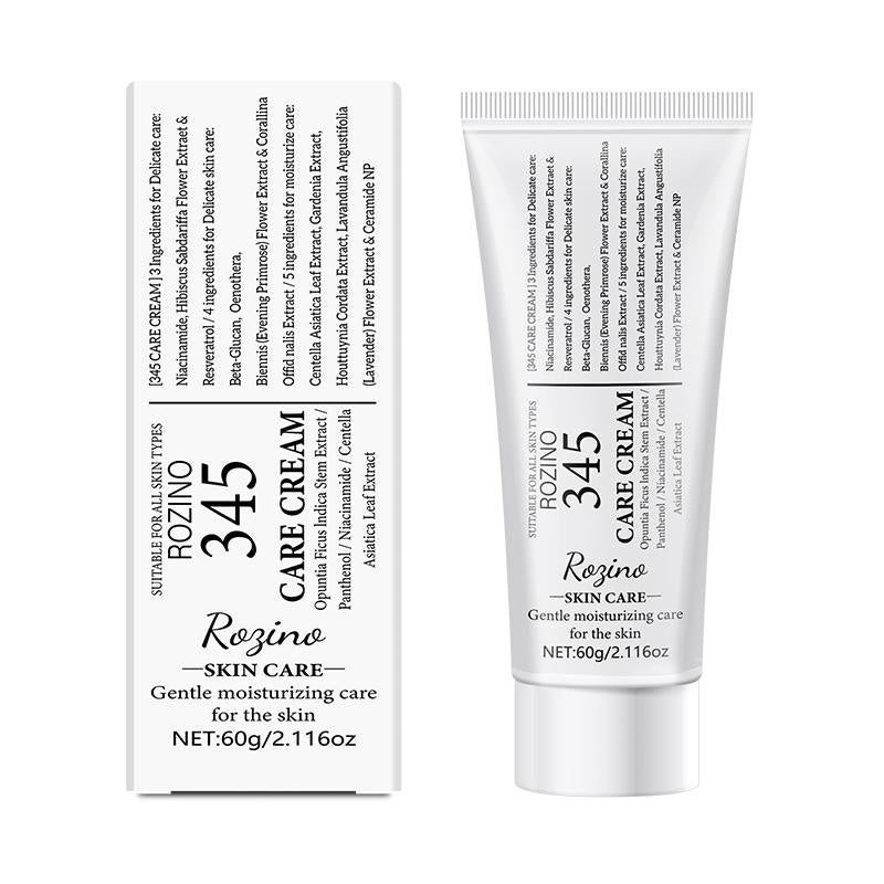 ROZINO 345 Care Cream - Gentle Facial Moisturizer for All Skin Types, 60g