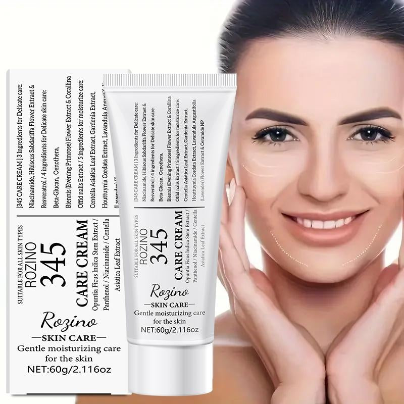 ROZINO 345 Care Cream - Gentle Facial Moisturizer for All Skin Types, 60g