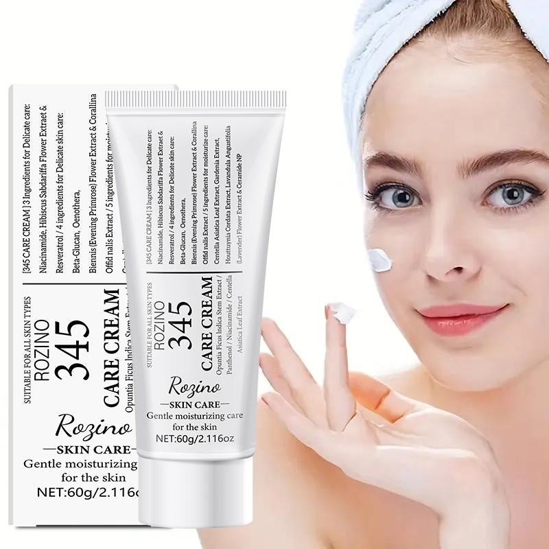 ROZINO 345 Care Cream - Gentle Facial Moisturizer for All Skin Types, 60g