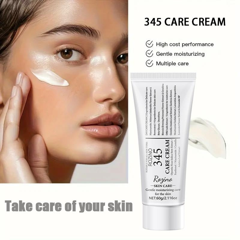 ROZINO 345 Care Cream - Gentle Facial Moisturizer for All Skin Types, 60g