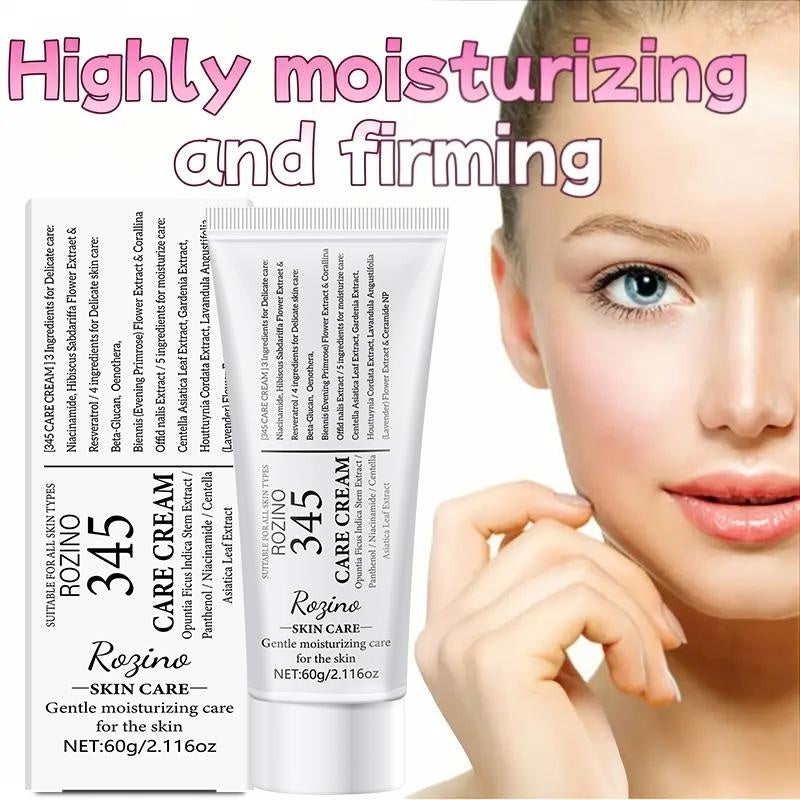 ROZINO 345 Care Cream - Gentle Facial Moisturizer for All Skin Types, 60g