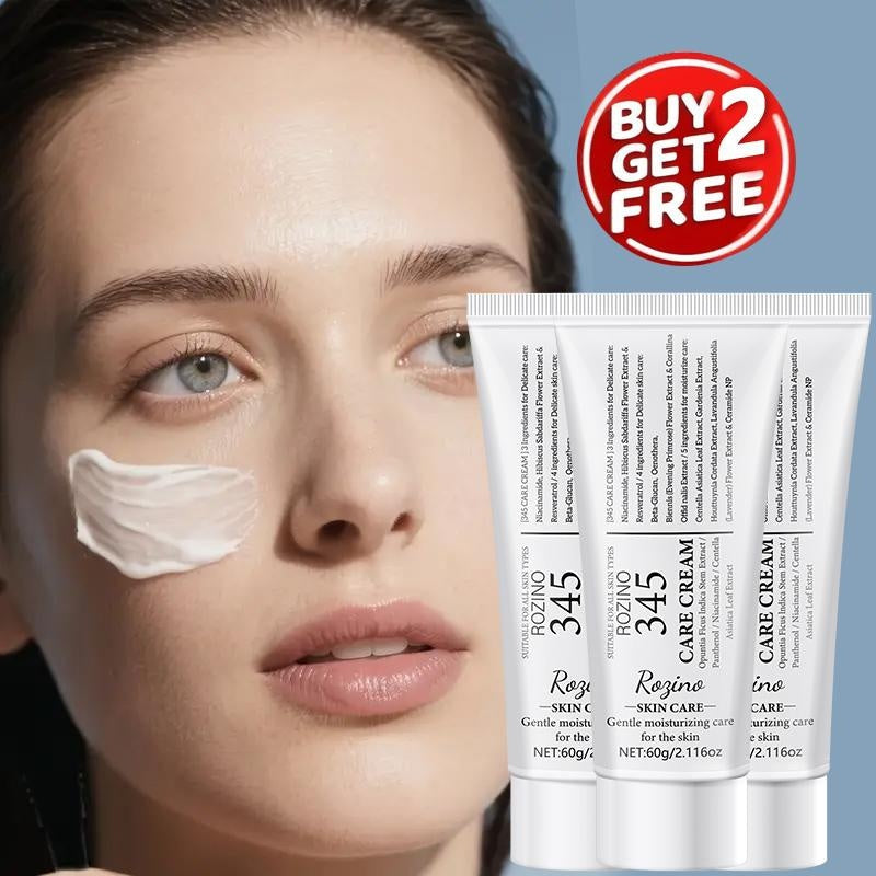 ROZINO 345 Care Cream - Gentle Facial Moisturizer for All Skin Types, 60g