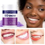 ROZINO 9D Snow Purple Teeth Whitening Powder - Fresh Breath & Enamel Support, 80g