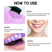 ROZINO 9D Snow Purple Teeth Whitening Powder - Fresh Breath & Enamel Support, 80g