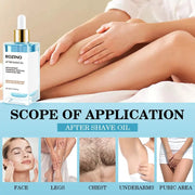 ROZINO After Shave Oil for Sensitive Skin - Apple Extract, Vitamin B3, Spirulina & Eucalyptus - 40ml