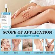 ROZINO After Shave Oil for Sensitive Skin - Apple Extract, Vitamin B3, Spirulina & Eucalyptus - 40ml