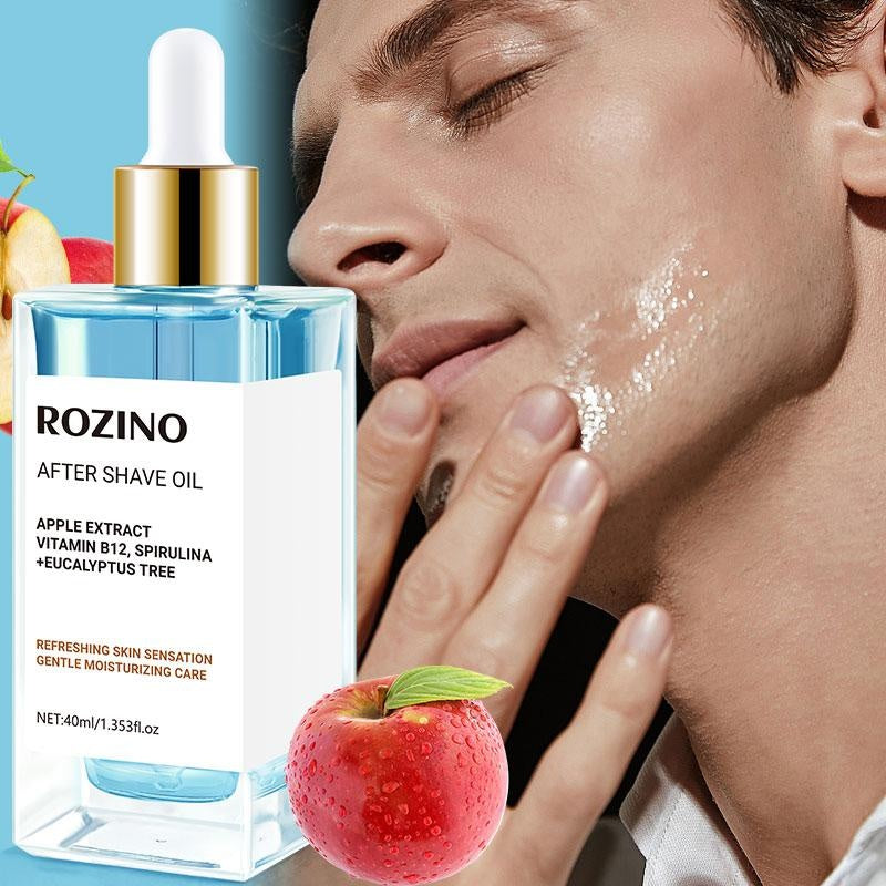 ROZINO After Shave Oil for Sensitive Skin - Apple Extract, Vitamin B3, Spirulina & Eucalyptus - 40ml