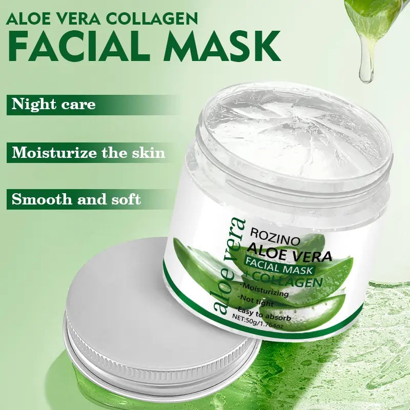 Rozino Aloe Vera & Collagen Facial Mask - Moisturizing Night Care - 50g