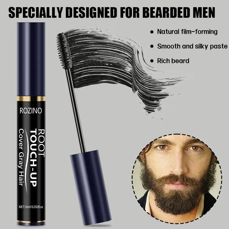 Rozino Beard Root Touch-Up - Gray Hair Coverage Paste, 10ml