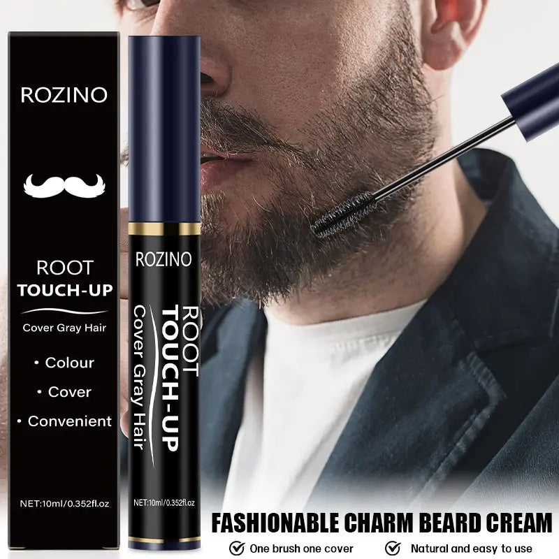 Rozino Beard Root Touch-Up - Gray Hair Coverage Paste, 10ml