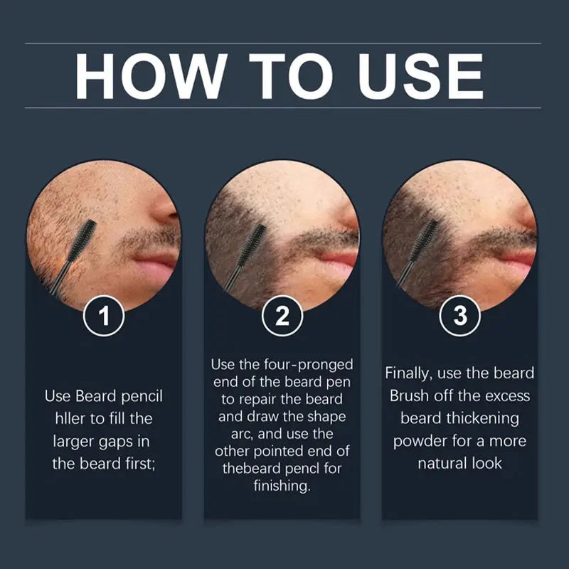 Rozino Beard Root Touch-Up - Gray Hair Coverage Paste, 10ml