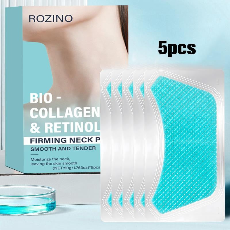 Rozino Bio-Collagen & Retinol Firming Neck Patches - Anti-Wrinkle Silicone Pads