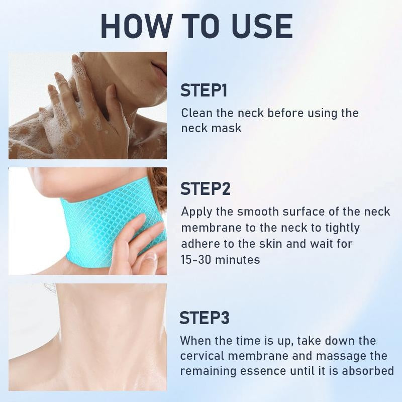 Rozino Bio-Collagen & Retinol Firming Neck Patches - Anti-Wrinkle Silicone Pads