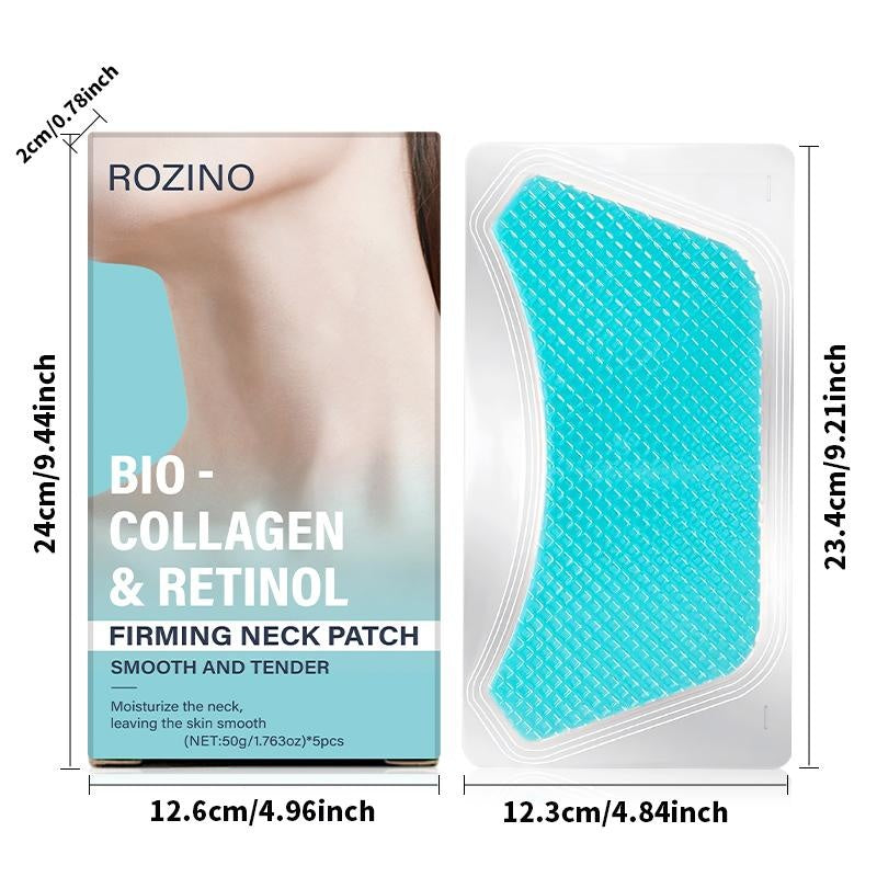 Rozino Bio-Collagen & Retinol Firming Neck Patches - Anti-Wrinkle Silicone Pads