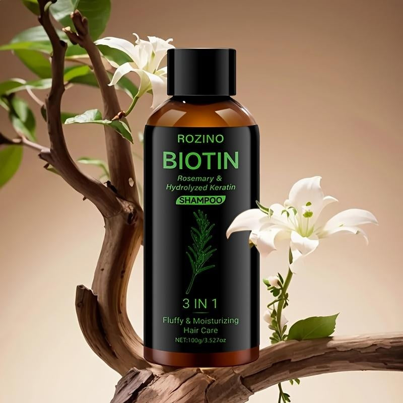 Rozino Biotin & Rosemary 3-in-1 Shampoo with Hydrolyzed Keratin