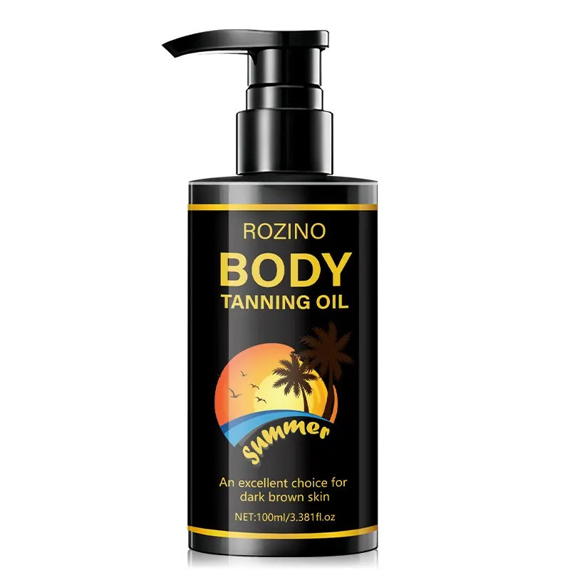 ROZINO Body Tanning Oil - Sunless Self Tanner Bronzing Lotion
