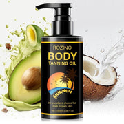 ROZINO Body Tanning Oil - Sunless Self Tanner Bronzing Lotion