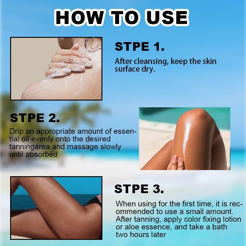 ROZINO Body Tanning Oil - Sunless Self Tanner Bronzing Lotion