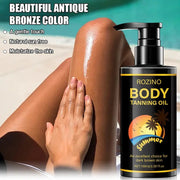 ROZINO Body Tanning Oil - Sunless Self Tanner Bronzing Lotion