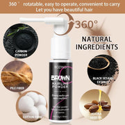 Rozino Brown Hairline Powder - Root Touch Up & Gray Coverage for Women & Men, 48-Hour Stain-Proof