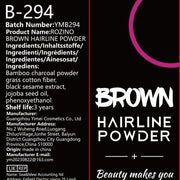 Rozino Brown Hairline Powder - Root Touch Up & Gray Coverage for Women & Men, 48-Hour Stain-Proof