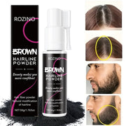Rozino Brown Hairline Powder - Root Touch Up & Gray Coverage for Women & Men, 48-Hour Stain-Proof