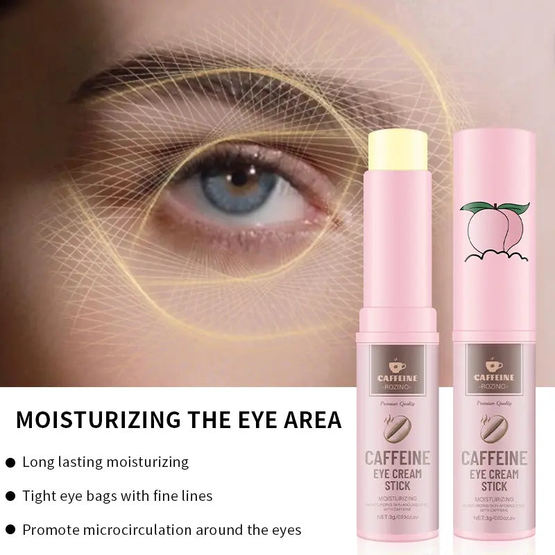 ROZINO Caffeine Eye Cream Stick - Moisturizing Eye Brightener, 3g