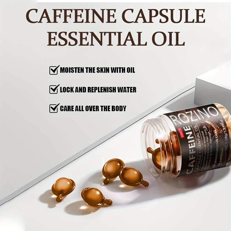 ROZINO Caffeine Hair Capsules - Smooth & Glossy Hair Treatment
