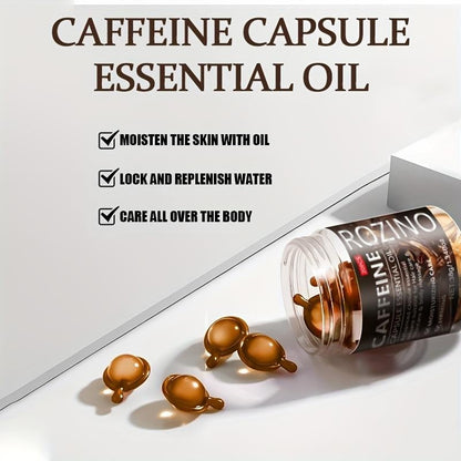 ROZINO Caffeine Hair Capsules Super Smooth & Glossy Magic for Enhanced Hair Shine and Brilliance