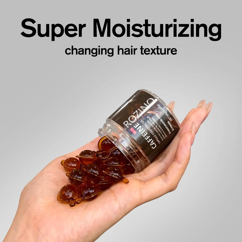 ROZINO Caffeine Hair Capsules - Smooth & Glossy Hair Treatment