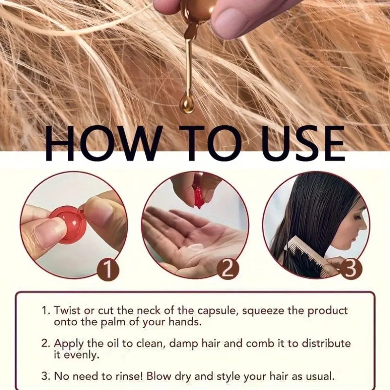 ROZINO Caffeine Hair Capsules - Smooth & Glossy Hair Treatment