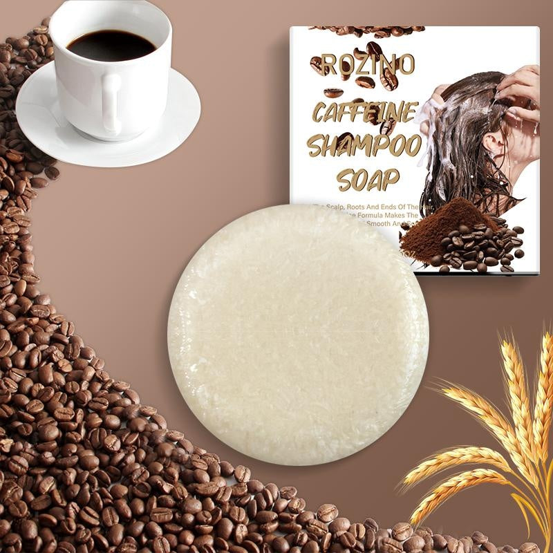 ROZINO Caffeine Solid Shampoo Bar - Deep Cleansing & Oil Control, 60g