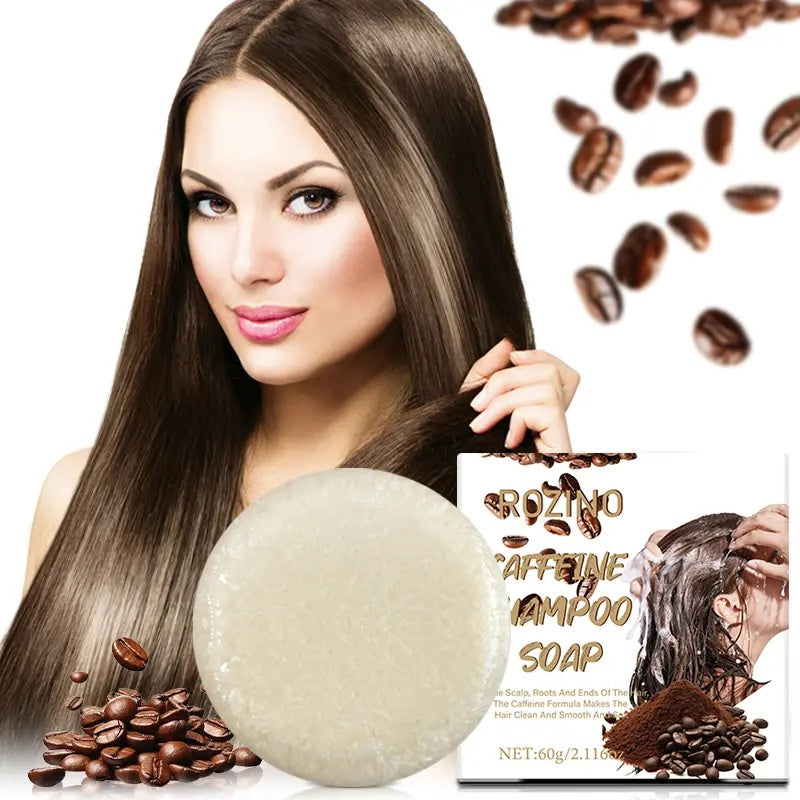 ROZINO Caffeine Solid Shampoo Bar - Deep Cleansing & Oil Control, 60g