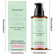ROZINO Curl Defining Cream - Anti-Frizz Leave-In Styling Product, 200g