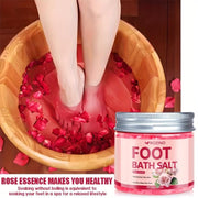 ROZINO Foot Soak with Tea Tree & Lavender Oil - Detox Bath Salts for Dry Cracked Feet