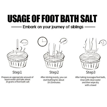 ROZINO Foot Soak Detox Salt - Foot Soaking Salts for Dry Cracked Feet with Tea Tree Oil and Lavender Oil, Foot Bath, Pedicure Soak, Great for Men and Women, Athletes