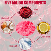 ROZINO Foot Soak with Tea Tree & Lavender Oil - Detox Bath Salts for Dry Cracked Feet