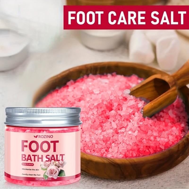 ROZINO Foot Soak with Tea Tree & Lavender Oil - Detox Bath Salts for Dry Cracked Feet