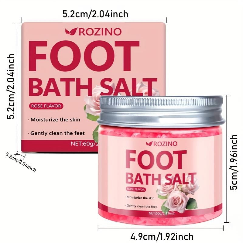 ROZINO Foot Soak with Tea Tree & Lavender Oil - Detox Bath Salts for Dry Cracked Feet